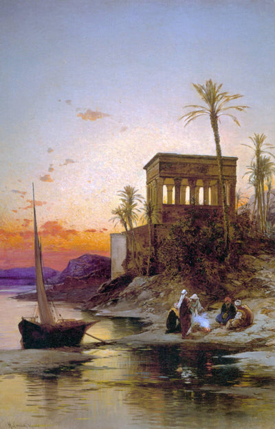 The temple of Trajan on the Nile, Egypt in home office