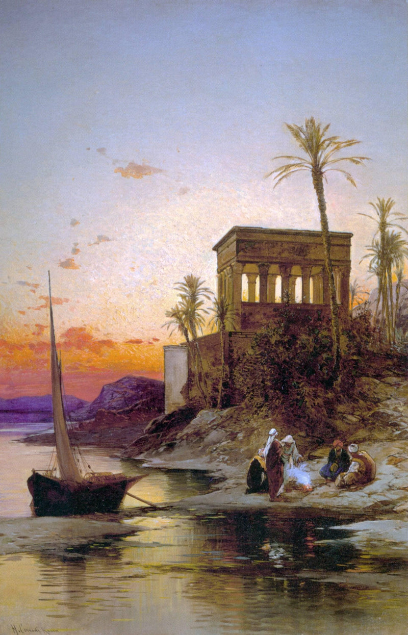 The temple of Trajan on the Nile, Egypt on gallery wrap
