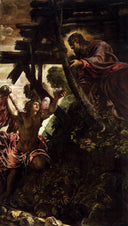The Temptation of Christ by Tintoretto — religion oil painting wall art, Mannerism Late Renaissance
