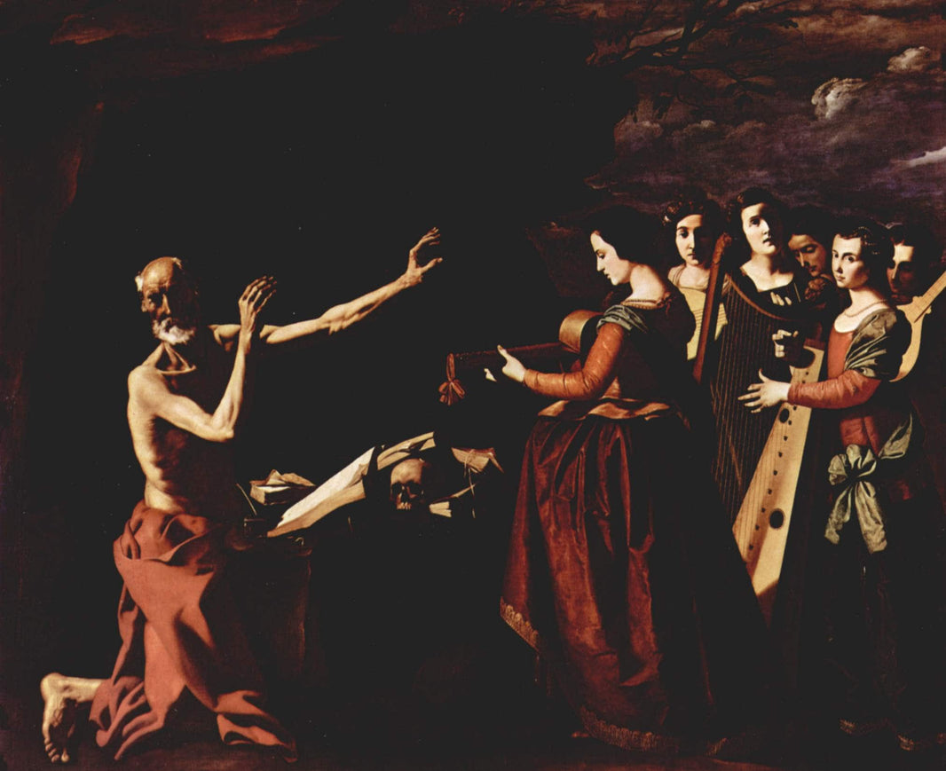 The temptation of St. Jerome by Francisco de Zurbaran — hand-painted cultural oil painting reproduction on canvas