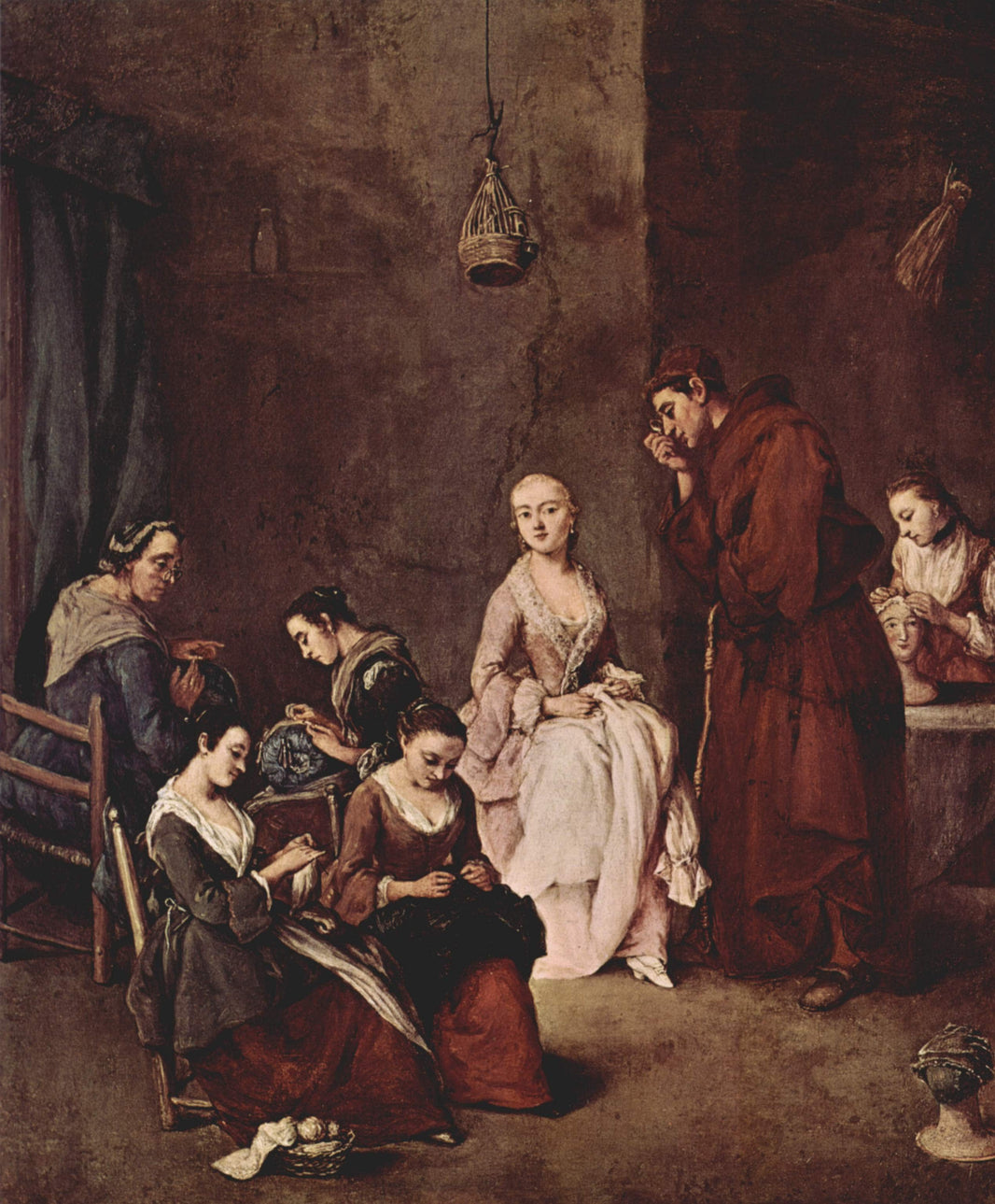 The Temptation by Pietro Longhi — hand-painted portrait oil painting reproduction on canvas