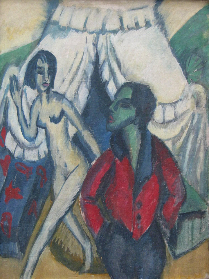 The Tent by Ernst Ludwig Kirchner — hand-painted abstract oil painting reproduction on canvas