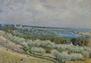 The Terrace at Saint Germain, Spring by Alfred Sisley — hand-painted botanical oil painting reproduction on canvas