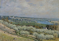 The Terrace at Saint Germain, Spring by Alfred Sisley — hand-painted botanical oil painting reproduction on canvas