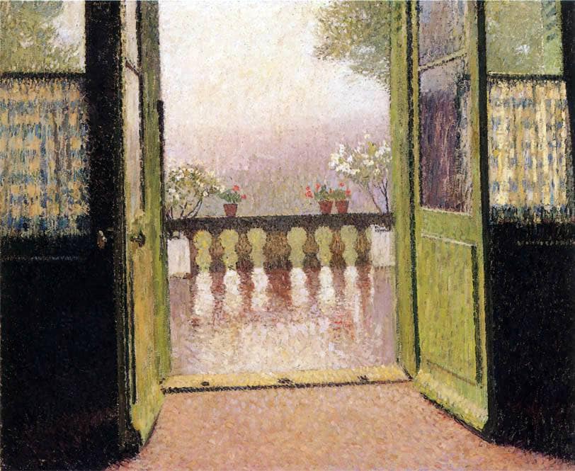 The Terrace by Henri Martin — hand-painted architectural oil painting reproduction on canvas