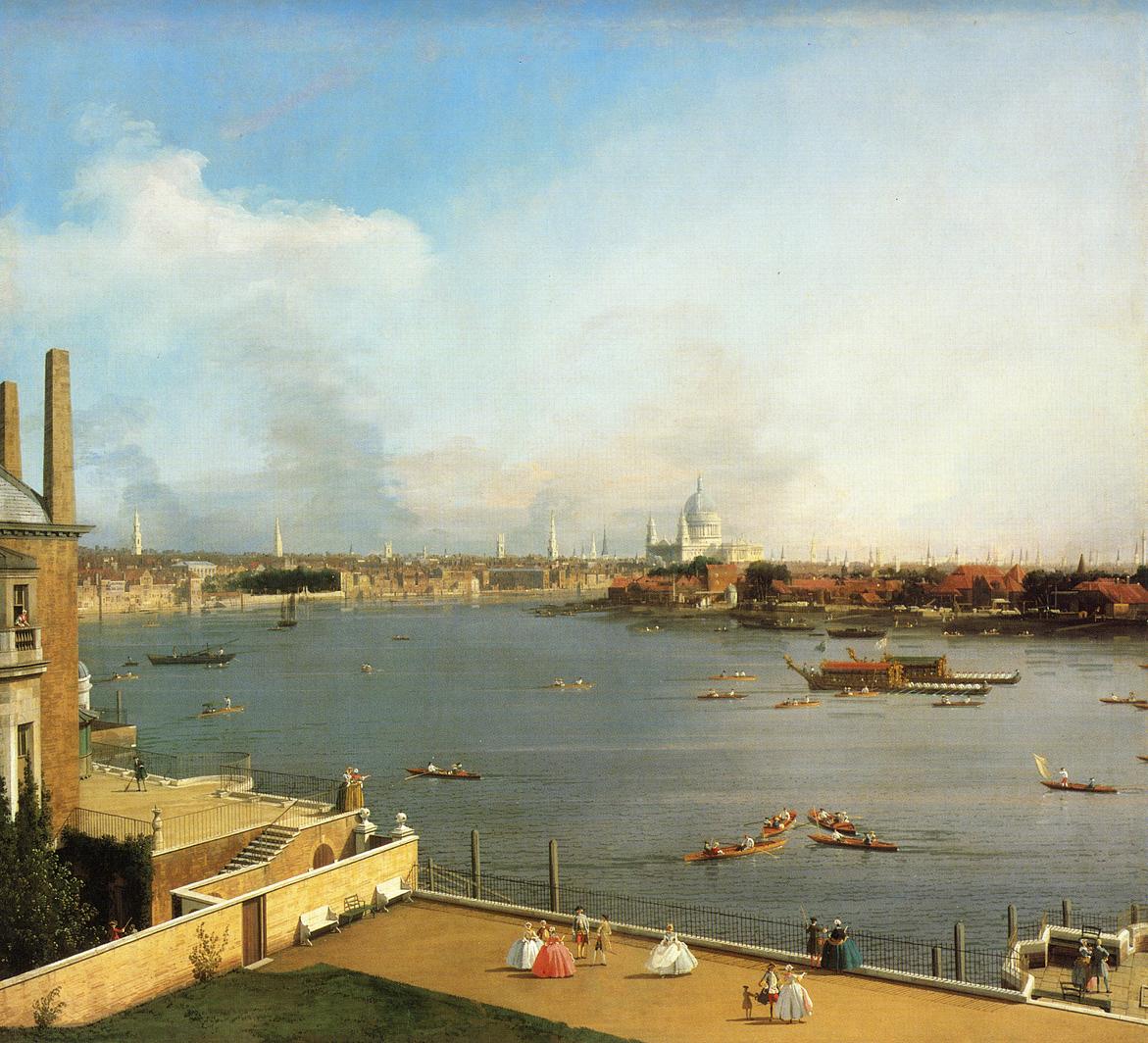 The Thames and the City of London from Richmond House - Canaletto