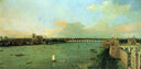 The Thames with St. Paul's Cathedral by Canaletto, seascapes oil painting wall art, Rococo