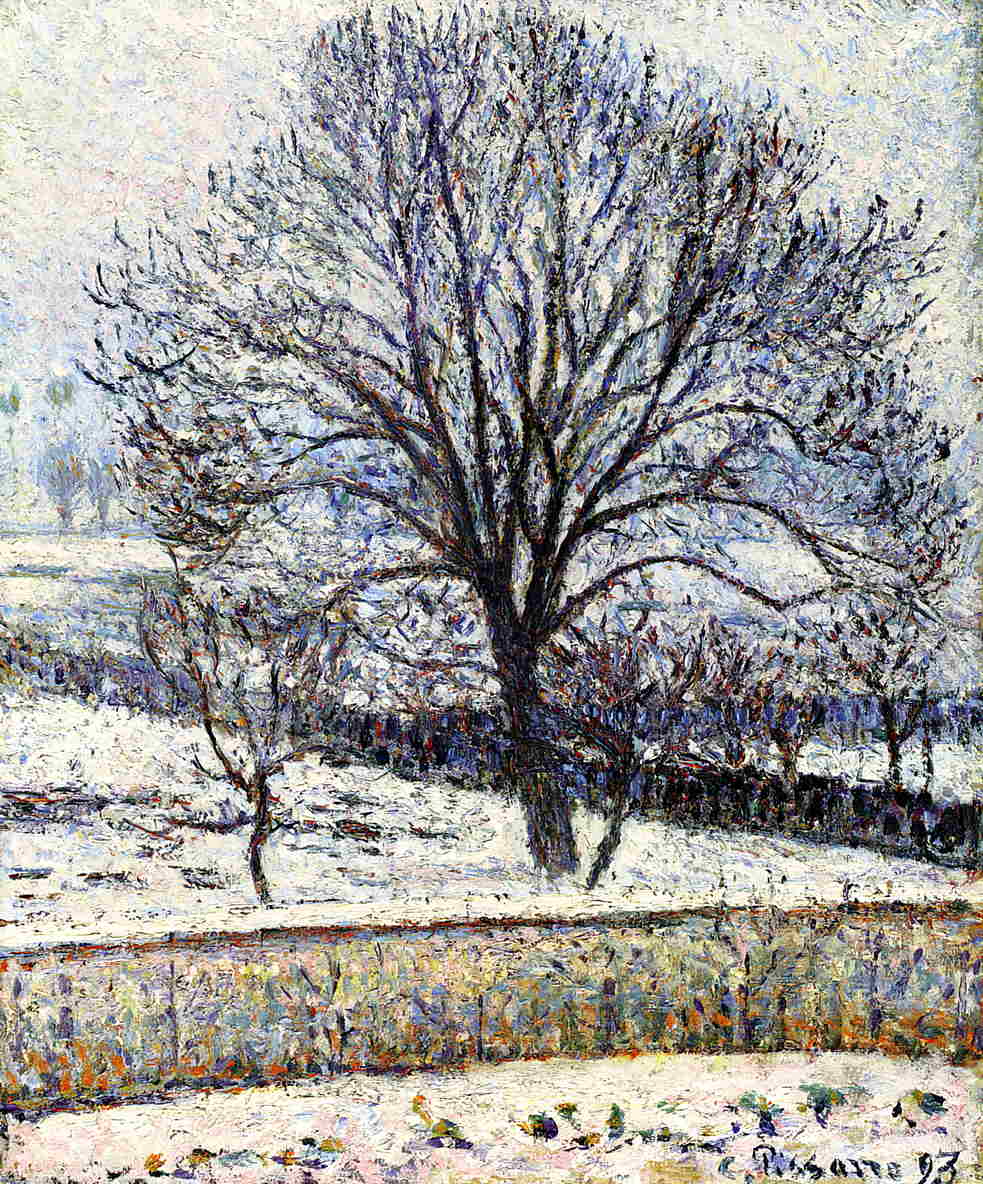 The Thaw, Eragny by Camille Pissarro — hand-painted botanical oil painting reproduction on canvas