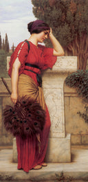 The Thoughtful One by John William Godward, male oil painting wall art, Neoclassicism