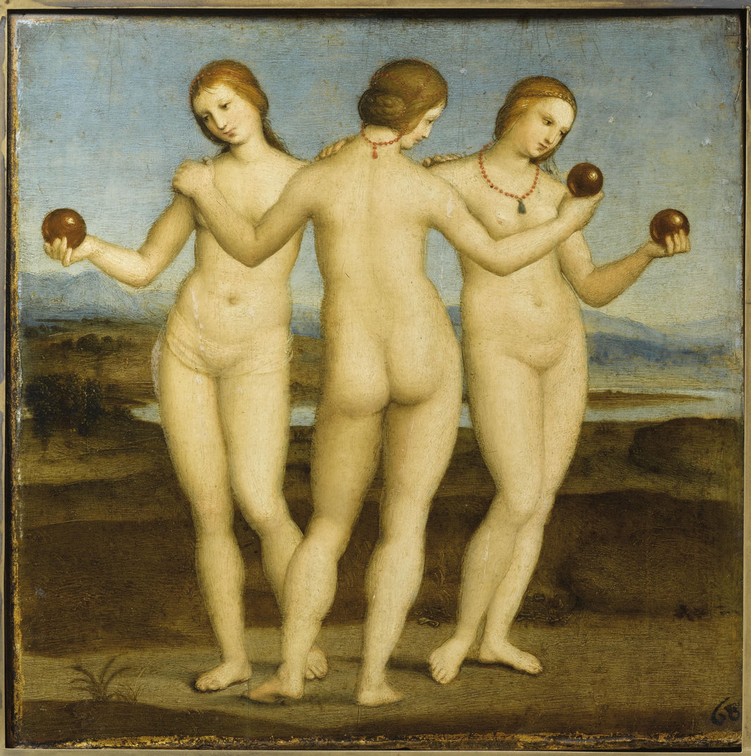 The Three Graces by Raphael — hand-painted portrait oil painting reproduction on canvas