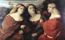 The Three Sisters by Palma Vecchio — hand-painted portrait oil painting reproduction on canvas