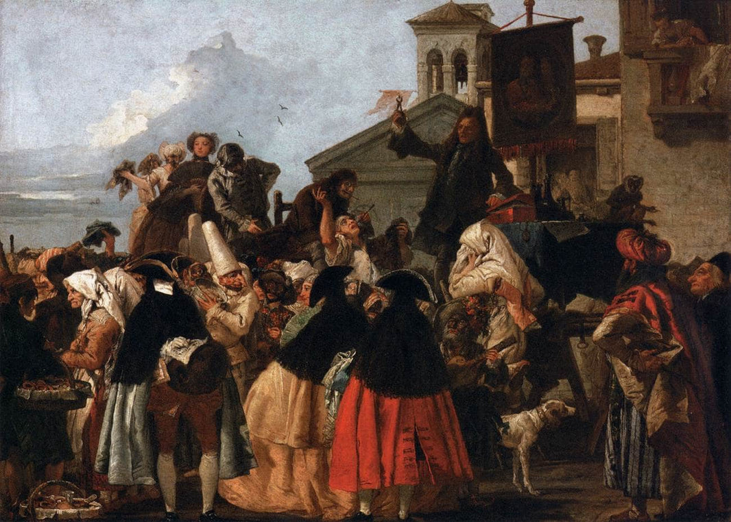 The Tooth Extractor by Giovanni Domenico Tiepolo — hand-painted cultural oil painting reproduction on canvas