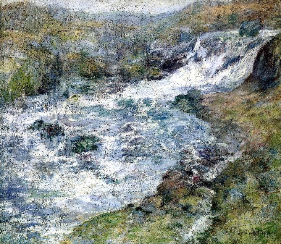 The Torrent by John Henry Twachtman — hand-painted botanical oil painting reproduction on canvas