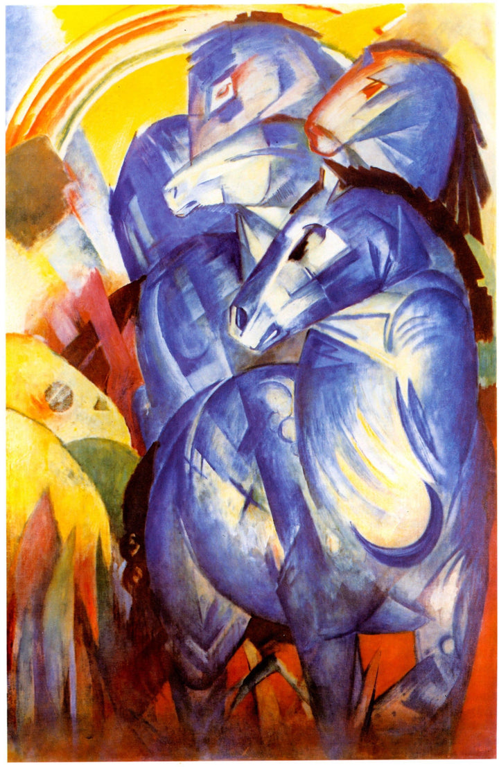 The Tower of Blue Horses by Franz Marc — hand-painted abstract oil painting reproduction on canvas