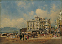 The town hall in Gmunden by Rudolf von Alt — hand-painted architectural oil painting reproduction on canvas