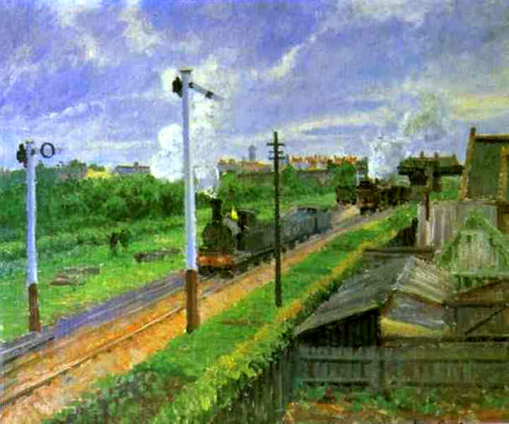 The Train, Bedford Park - Camille Pissarro