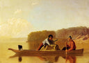 The Trappers' Return by George Caleb Bingham — hand-painted landscape oil painting reproduction on canvas