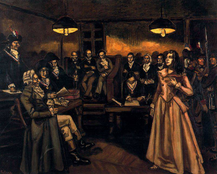 The Trial of Madame Roland - Jose Gutierrez Solana