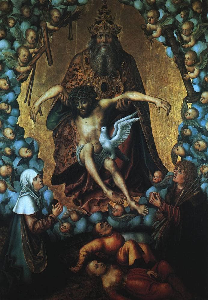 The Trinity by Lucas Cranach the Elder — hand-painted cultural oil painting reproduction on canvas