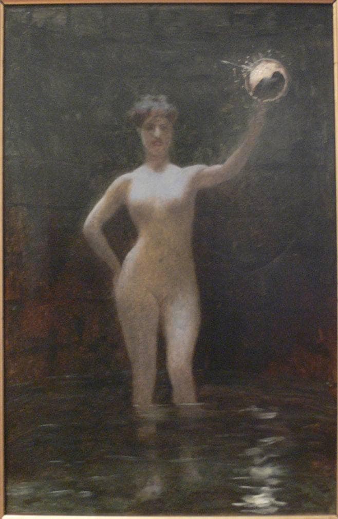 The Truth at the bottom of a Well by Jean-Leon Gerome — hand-painted portrait oil painting reproduction on canvas