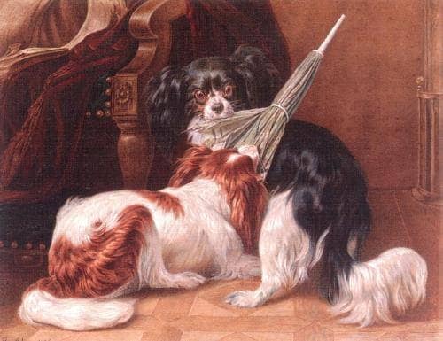 The Tug of War by Benno Adam — hand-painted animal oil painting reproduction on canvas