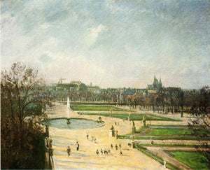 The Tuileries Gardens, Afternoon, Sun - Camille Pissarro