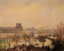 The Tuileries Gardens Snow Effect by Camille Pissarro — urban oil painting wall art, Impressionism