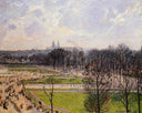 The Tuileries Gardens Winter Afternoon by Camille Pissarro — urban oil painting wall art, Impressionism
