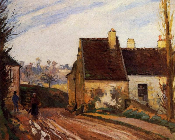 The Tumbledown Cottage near Osny by Camille Pissarro — hand-painted landscape oil painting reproduction on canvas