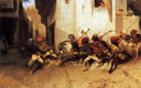 The Turkish Patrol by Alexandre-Gabriel Decamps — group oil painting wall art, Romanticism