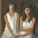 The Twins by Boris Grigoriev — female oil painting wall art, Expressionism