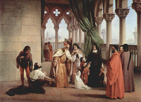 The two Foscari by Francesco Hayez — hand-painted portrait oil painting reproduction on canvas