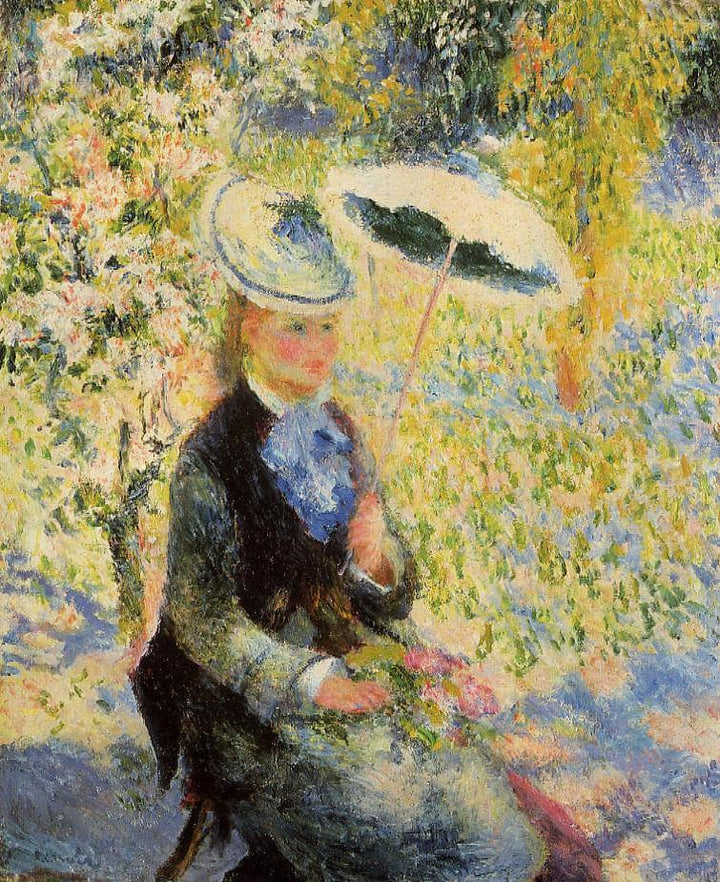 The Umbrella by Pierre-Auguste Renoir — hand-painted impressionism oil painting reproduction on canvas