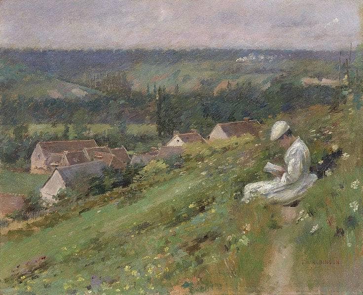 The Valley of Arconville by Theodore Robinson — hand-painted landscape oil painting reproduction on canvas