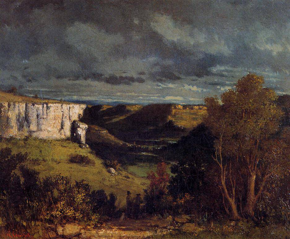 The Valley of the Loue in Stormy Weather - Gustave Courbet