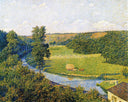 The Valley of the Sambre by Theo van Rysselberghe — hand-painted landscape oil painting reproduction on canvas