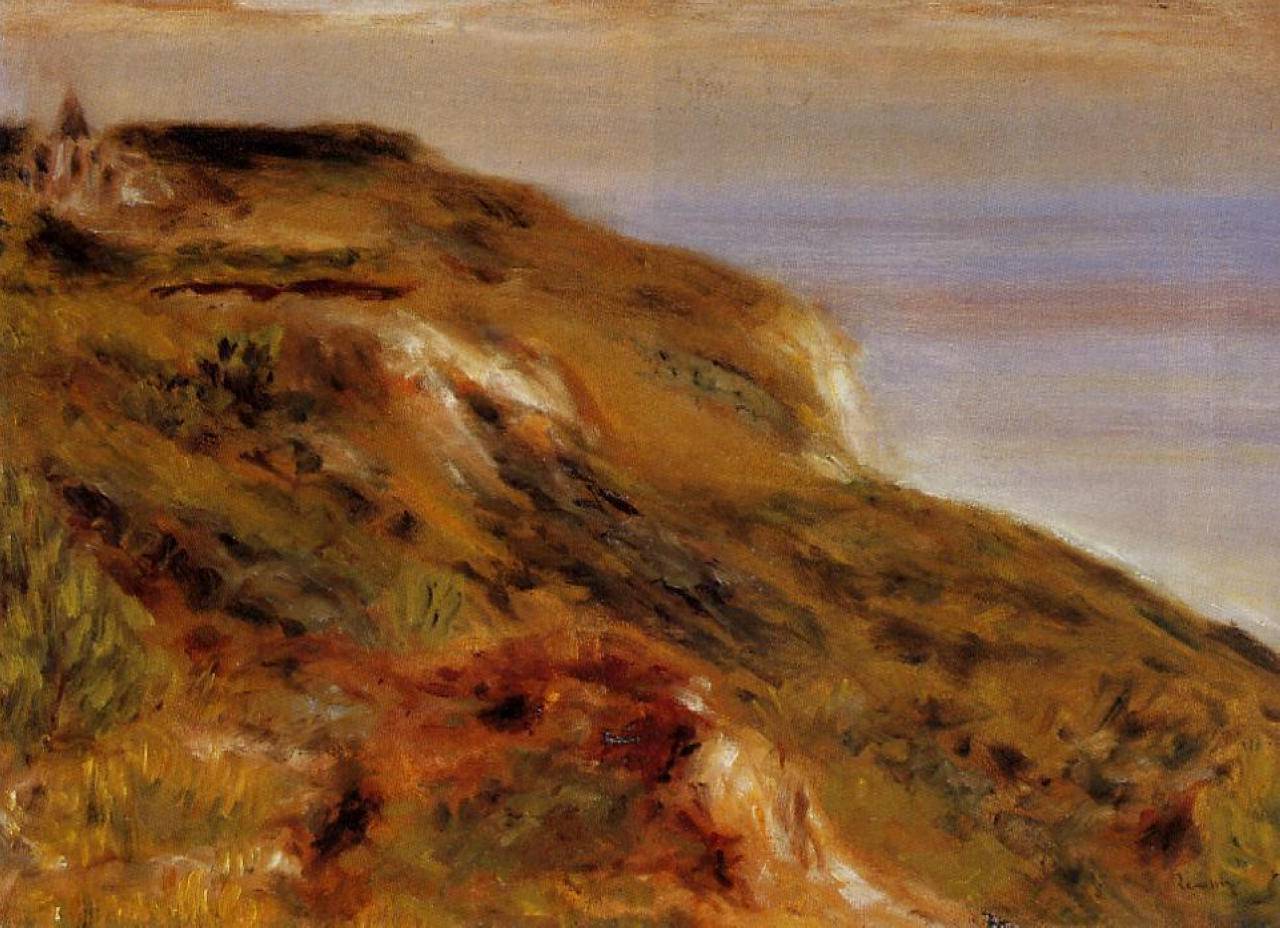 The Varangeville Church and the Cliffs - Pierre-Auguste Renoir