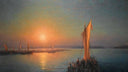 The Varangians on the Dnieper by Ivan Aivazovsky — seascapes oil painting wall art, Romanticism