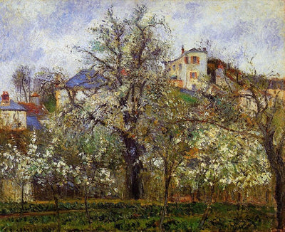 The Vegetable Garden with Trees in Blossom, Spring, Pontoise in apartment