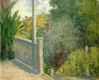 The Veranda by Julian Alden Weir — hand-painted architectural oil painting reproduction on canvas