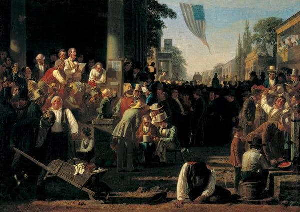 The Verdict of the People by George Caleb Bingham — hand-painted cultural oil painting reproduction on canvas