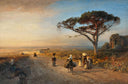 The Via Appia by Albert Flamm — hand-painted landscape oil painting reproduction on canvas