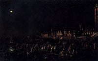 The vigil of Santa Marta by Canaletto — hand-painted landscape oil painting reproduction on canvas