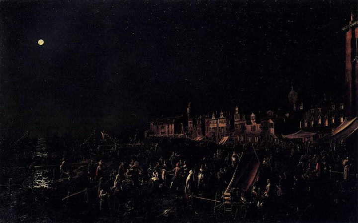 The vigil of Santa Marta by Canaletto — hand-painted landscape oil painting reproduction on canvas