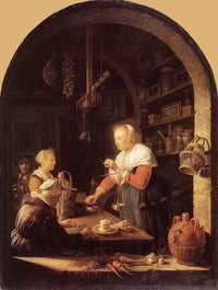 The Village Grocer by Gerrit Dou — hand-painted cultural oil painting reproduction on canvas