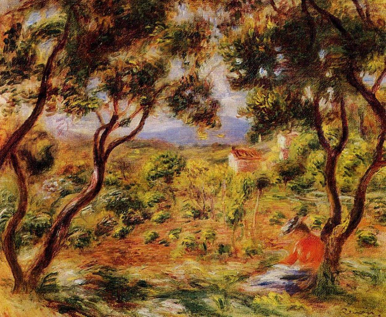 The Vineyards of Cagnes - Pierre-Auguste Renoir