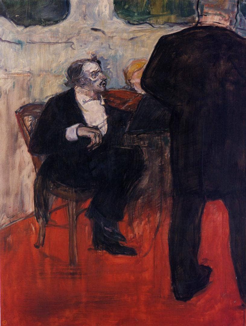The Violinist Dancia by Henri de Toulouse-Lautrec — hand-painted portrait oil painting reproduction on canvas
