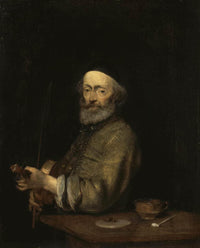 The Violinist by Gerard Terborch — hand-painted portrait oil painting reproduction on canvas