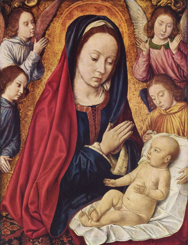 The Virgin and Child Adored by Angels on gallery wrap