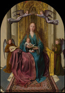 The Virgin and Child Enthroned, with Four Angels by Quentin Matsys — hand-painted cultural oil painting reproduction on canvas